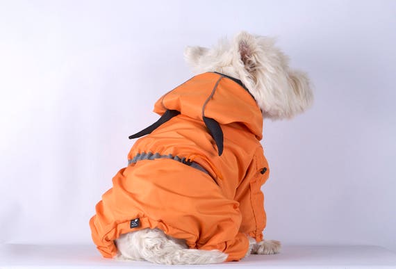 WasserdichtHund HundemantelOrange Mantel RegenmantelCupra FutterMantel Brust ReißverschlussRegenjackeBenutzerdefinierte AcS354RjqL