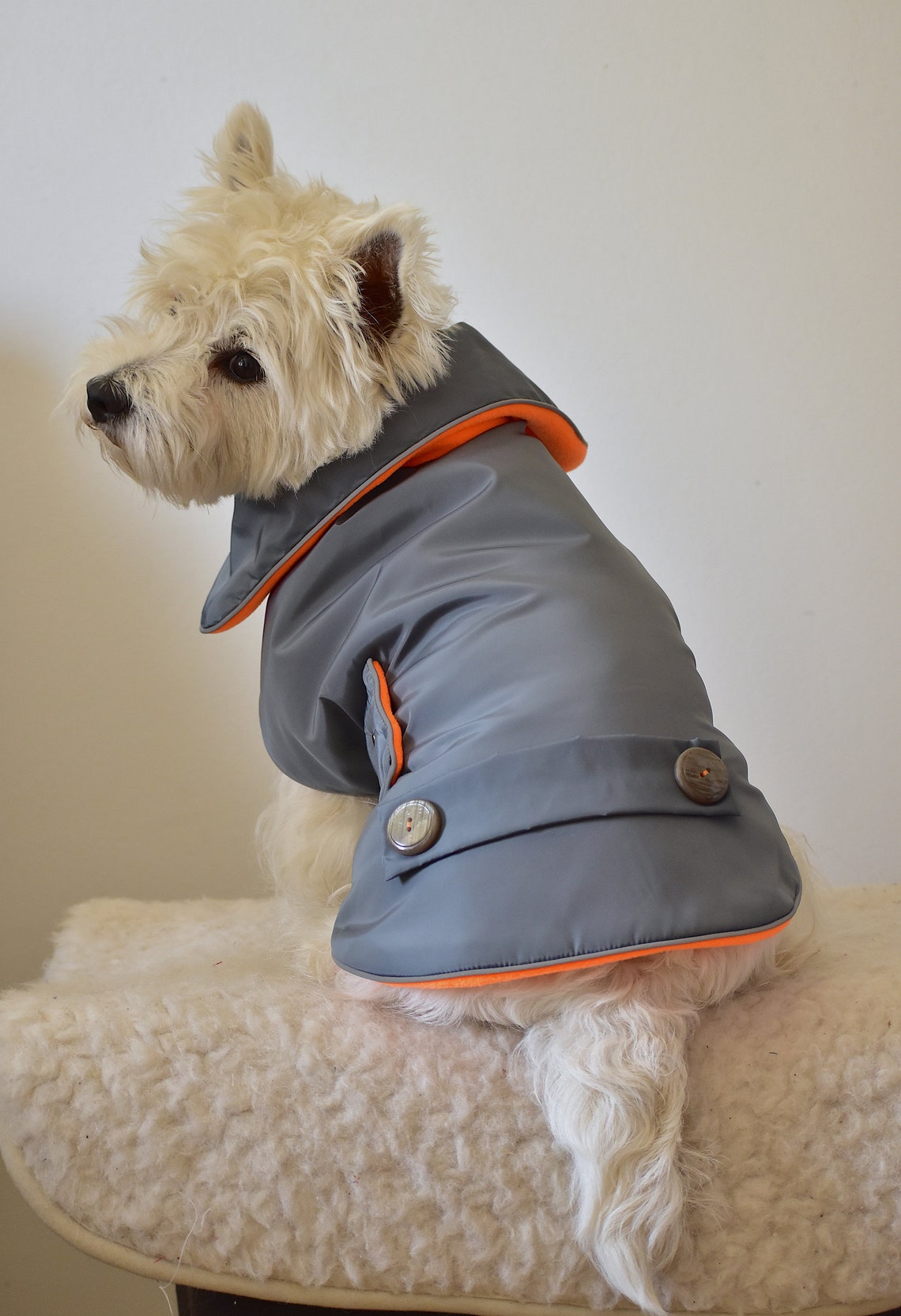 GREY winter dog COAT waterproof westie jacket dog winter Etsy