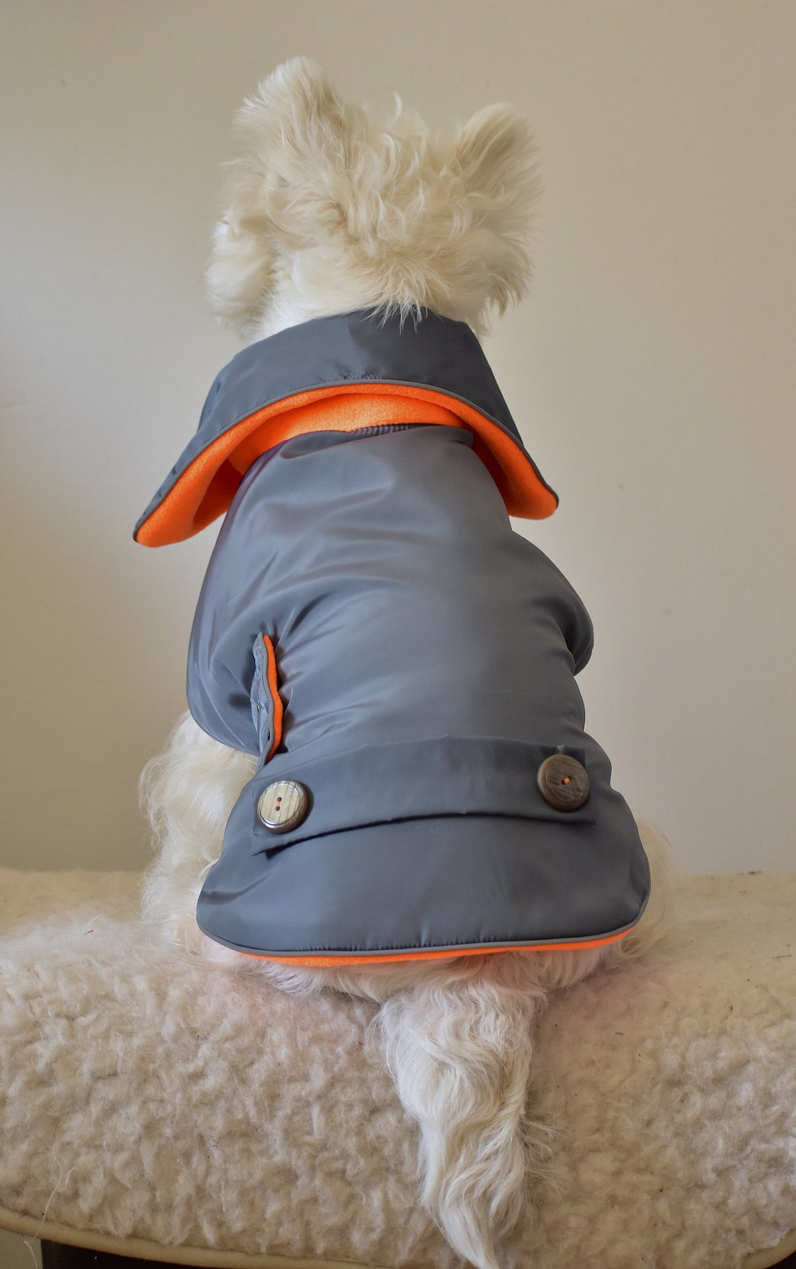 GREY winter dog COAT waterproof westie jacket dog winter Etsy
