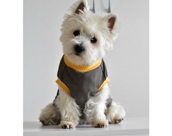 Viscose Dog T-Shirt. Light dog shirt, soft to touch, stretchy, easy to put on: no zippers, buttons or studs. Dog gifts. Spring dog clothes.