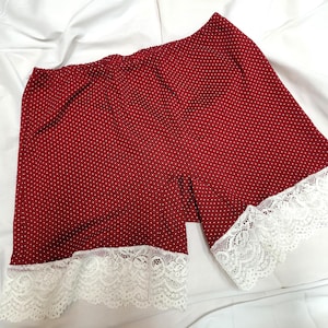 Damesboxershort van biologische viscose met kant, onderbroeken, loungeshorts, stretchy boyshorts voor dames