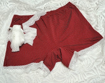 Lace Boxer Briefs - Handmade Organic Viscose Boyshorts