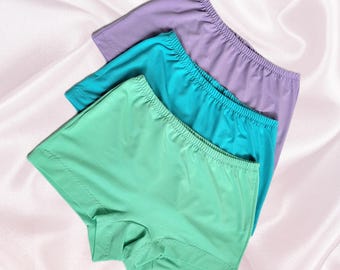 Bamboo Boxer Shorts 3-Pack, High Rise Boyleg Underwear, Pastel Colors