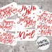 Printable Christmas Gift Tags Calligraphy Holiday Gift - Etsy