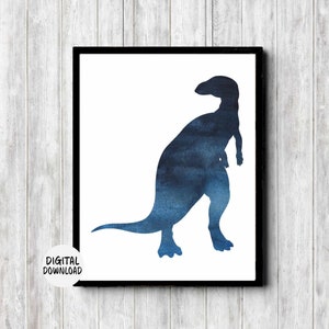 Boys Room / Nursery Printable Poster - Watercolor Dinosaur Print For Kids - Tyrannosaurus Rex Classroom Decor - Digital Artwork
