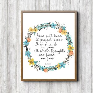 Printable Psalm 118 : 24 Bible Verse Art Colorful Wreath | Etsy