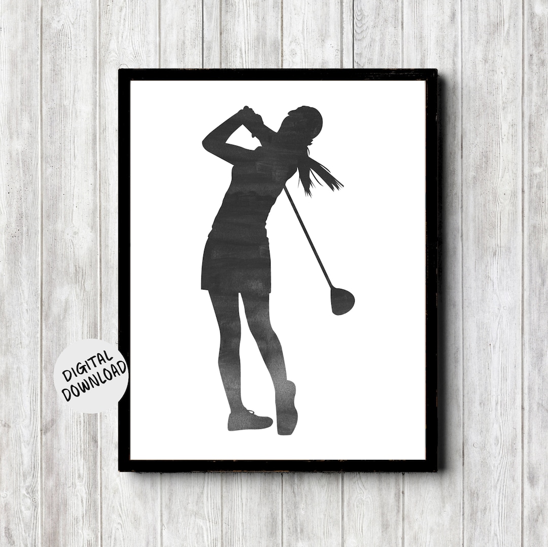 Female Golfer Silhouette