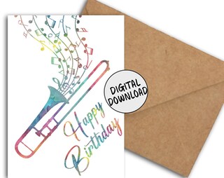 Biglietto D'auguri Personalizzato Per Strumenti Musicali, Biglietto D'auguri Per Pianoforte, Biglietto D'auguri Per Banjo, Biglietto D'auguri Per Violino, Biglietto Musicale - Italia