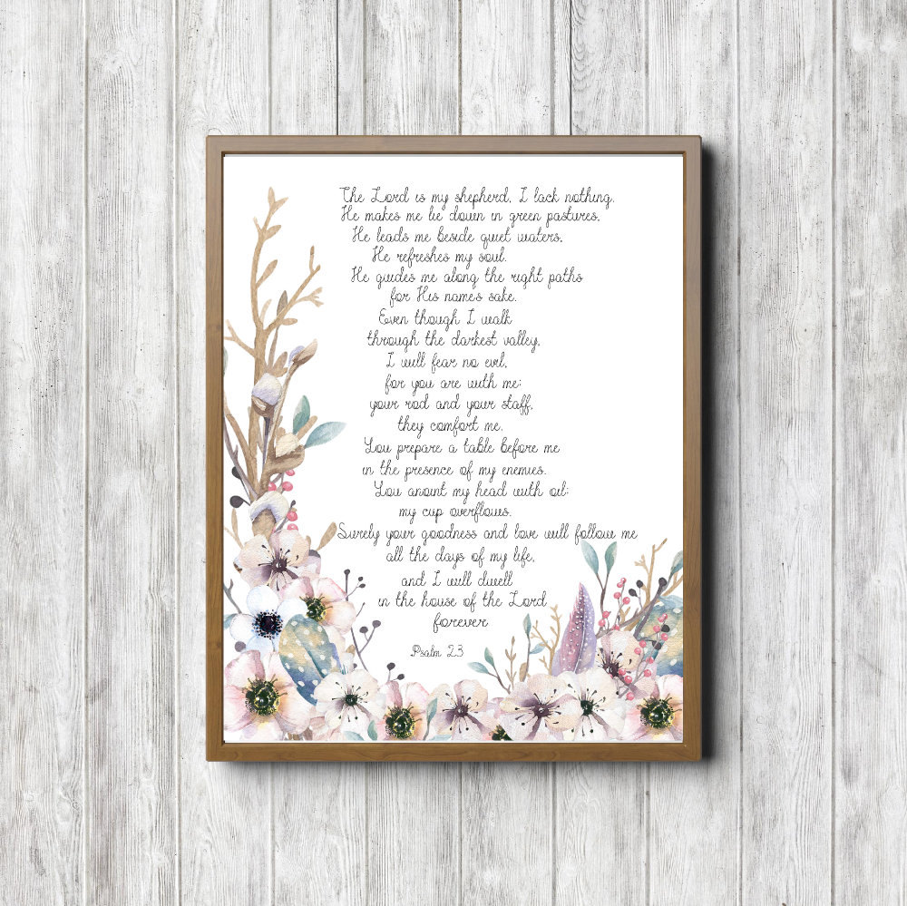 Psalm 23 Printable Card | My XXX Hot Girl