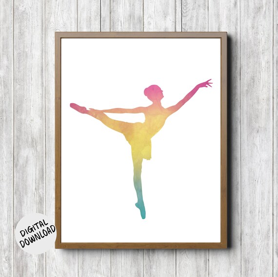 Printable Pink Ballerina Silhouette
