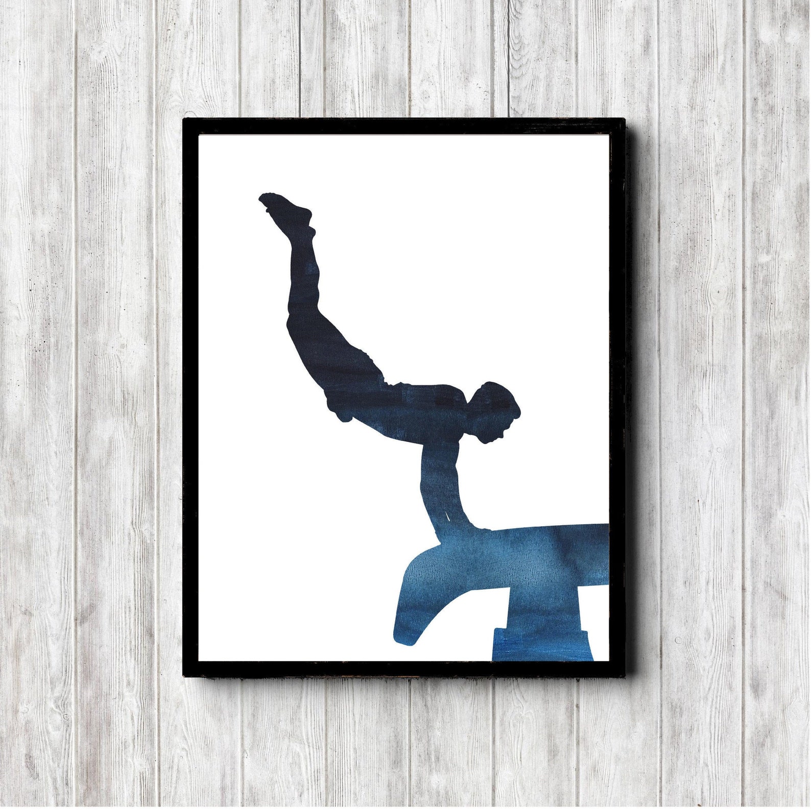 Printable Male Gymnast on Vault Mens Gymnastics Dorm / Boys | Etsy