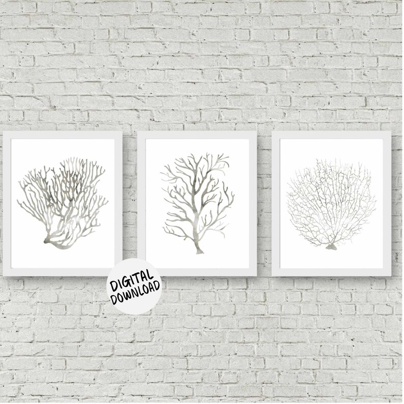 Set of 3 Art Prints 8 X 10 Printable Art Set watercolor Sea - Etsy