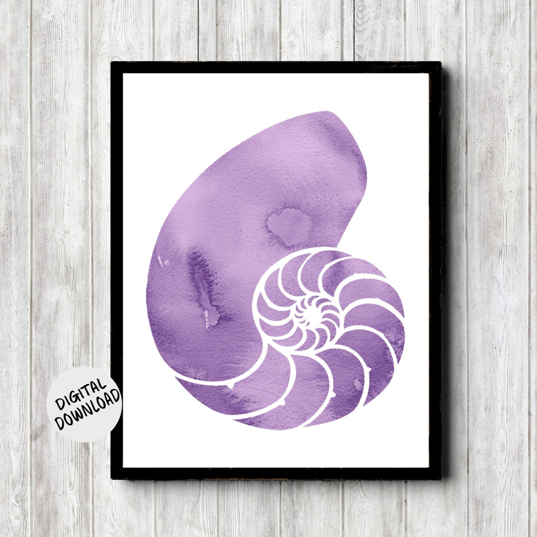 Sea Life Girl Nursery/ Bathroom/ Office/ Bedroom Printable Wall Art ...