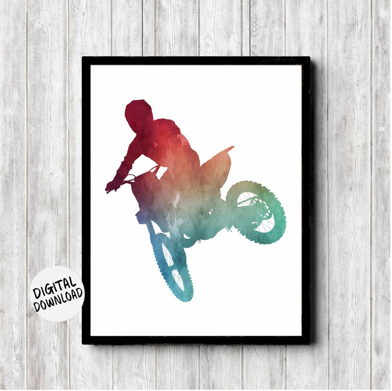 Motocross Printable Teen Boys Room Decor Dirt Bike Kids Room - Etsy