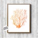 Coral Printable Wall Art Watercolor Wall Decor Orange Sea - Etsy
