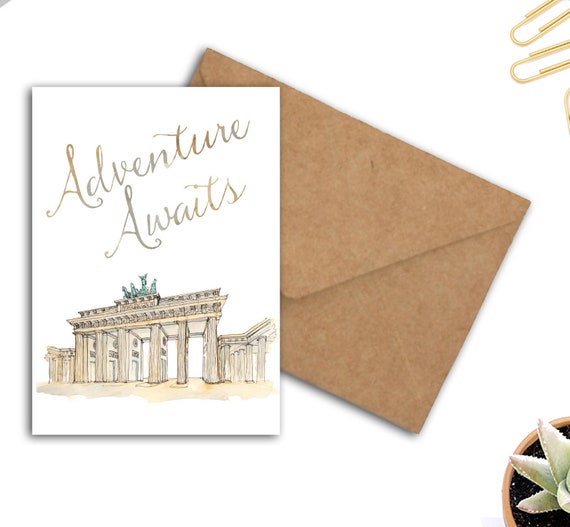 Printable Adventure Awaits Moving Away Card Travel Greeting | Etsy