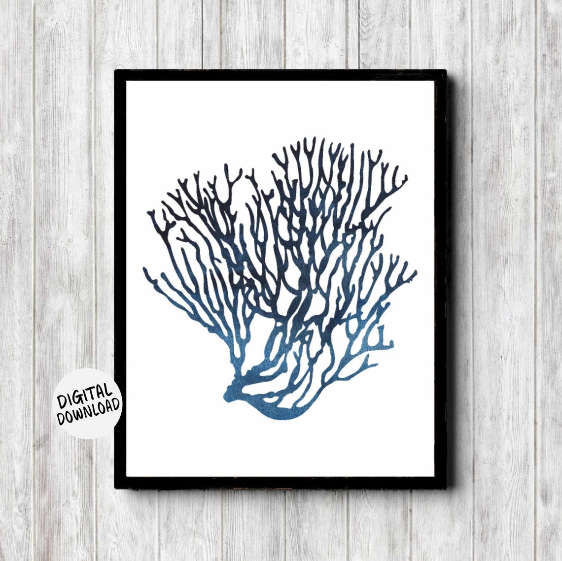 Instant Download Sea Fan / Coral Printable Wall Art Beach - Etsy