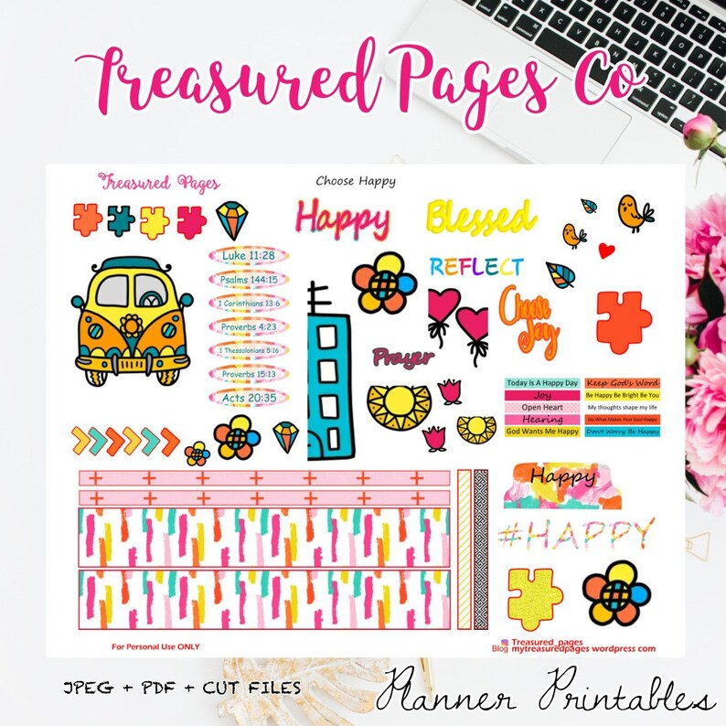 Choose Joy Planner Weekly Printable Kit Designed for the Dayspring ...