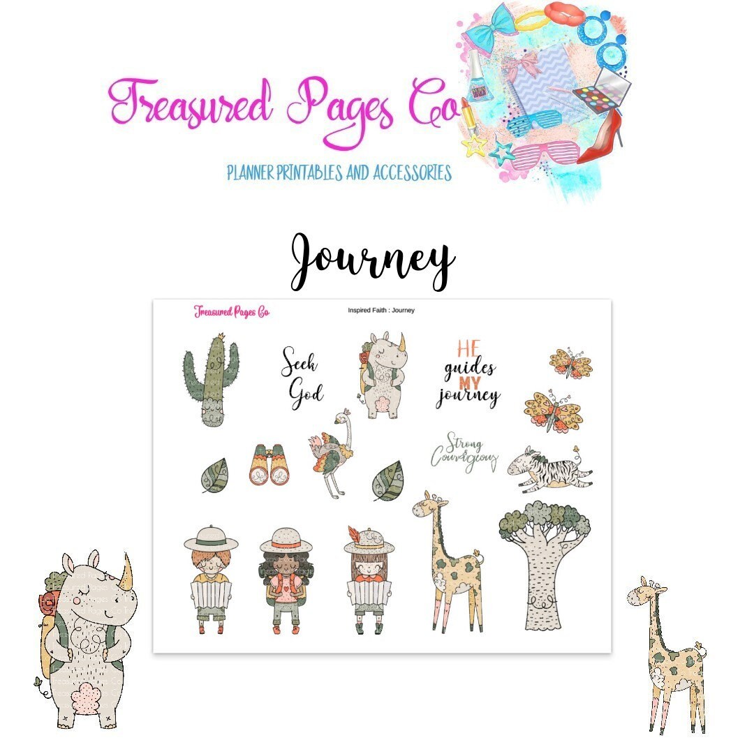 My Journey Digital Planner Weekly Printable Kit Designed for Etsy UK