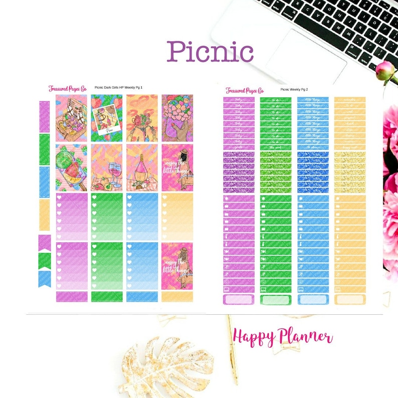 Picnic Weekly Planner Printable Kit Designed for the Classic Etsy