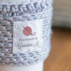 fabric tags, fabric labels, sew on  label, crochet tag, knitting label, sewing label, custom label, knit label, custom fabric label - AA02