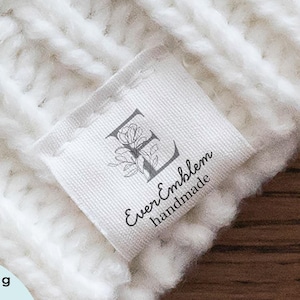 Monogram Sewing labels, Custom fabric labels, quilt label, knitting label, sewing label, personalized sewing label, custom fabric tag, LL04