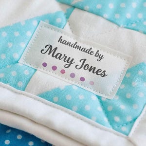 personalized sewing labels, quilt labels, fabric tags, knitting label, cotton tags, quilting gifts, craft tags, custom fabric label- LS05