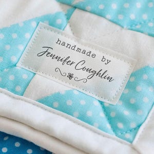 Iron on labels, fabric labels for sewing, craft show labels, fabric tags, knitting label, sewing label, personalized sewing tags - LS21