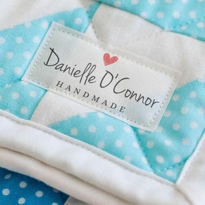fabric labels, personalized gift, iron on label, quilt labels, craft show tag, knitting label, sewing label, custom sewing label - LS13