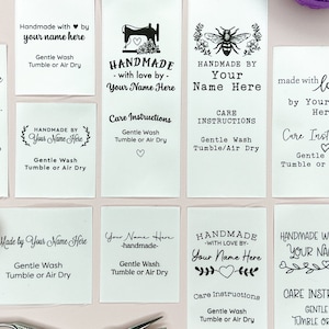 Personalized Satin Sewing Labels, Custom Fabric Tags, Set of 10 Clothing labels