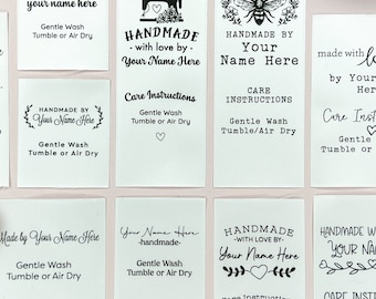 Etiquetas de satén personalizadas, etiquetas de tela personalizadas, regalo para artesanos, etiquetas de acolchado para coser, etiquetas dobladas personalizadas de tacto sedoso - CP02