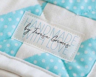 Personalized For Her Quilt Label \u2022 Sew On or Iron On Patch \u2022 Custom Message Quilt Label