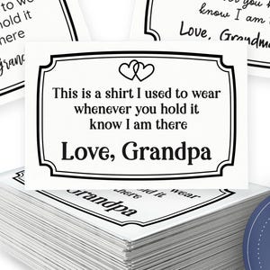In Loving Memory Shirt Quilt Labels, large Cotton no fray blanket Tags, This is a shirt I used to wear patch, Personalized Sewing Labels Set