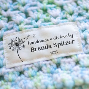 Katoenen naailabelset aangepast met jouw tekst, groot quiltlabel, quiltpatch, handgemaakt stoffenlabel, dekenlabel, gepersonaliseerd - RE02