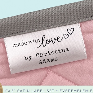 Sewn With Love Tags Printable. Made With Love Product Tags. Gift