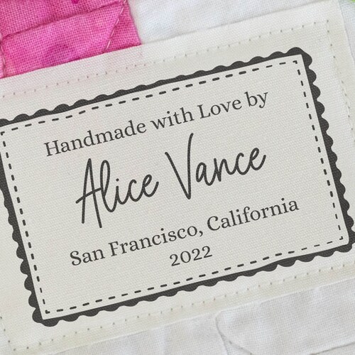 Set of Sewing Tags Quilting Label Quilt Patch Handmade - Etsy