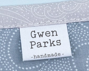 custom iron on or sew on label set, fabric label, sewing label, sewing tag,  branding tag, personalized label, custom fabric label - LL01