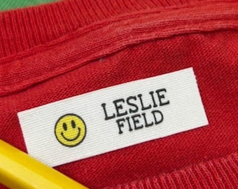 Etiquetas para la vuelta al cole, etiquetas personalizadas con nombre, etiquetas de algodón para ropa, etiquetas para coser en tela, etiquetas termoadhesivas, etiquetas de tela personalizadas - CE05