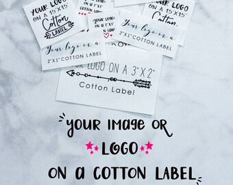 fabric tag, personalized label, logo label, logo tag, custom label, iron on label, fabric labels, sewing labels, quilt labels, crochet NF-L