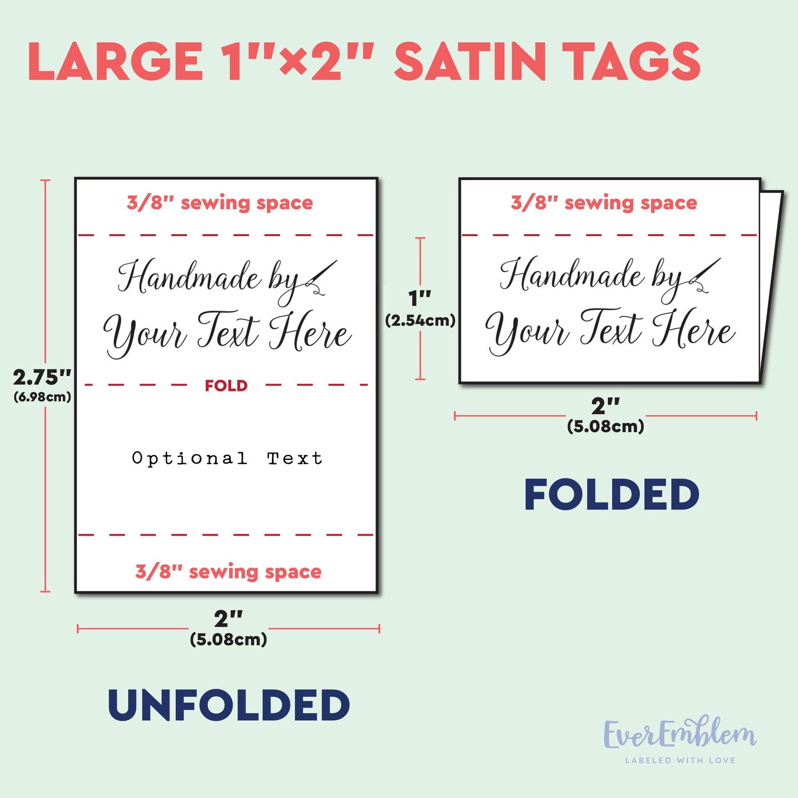 Custom Fabric Labels - Personalized Clothing Tags - Handmade by Label ...