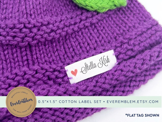 Crochet by Woven Labels, Crochet Tags, Custom Crochet Labels, Custom  Clothing Labels, Personalized Labels for Crochet Projects 