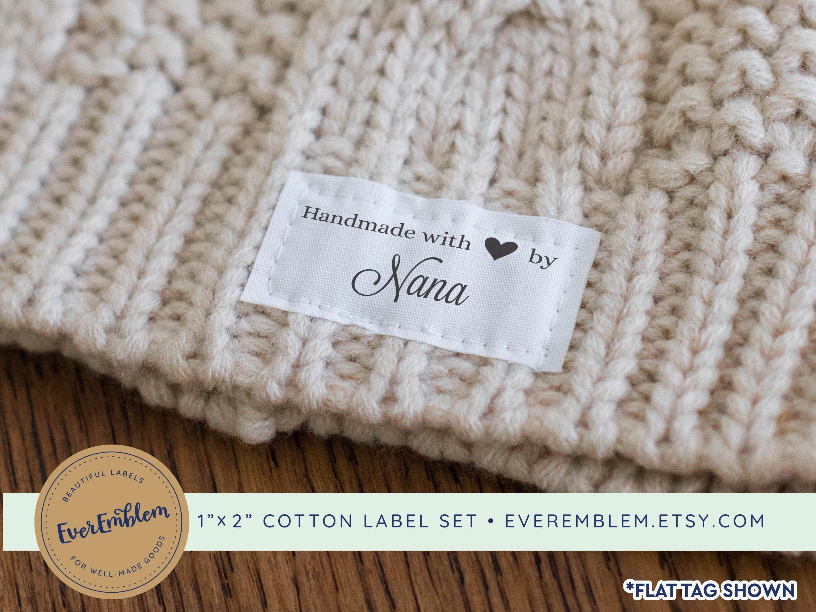 Quilt & Sew Labels - Made For You By Personalized Precut Woven