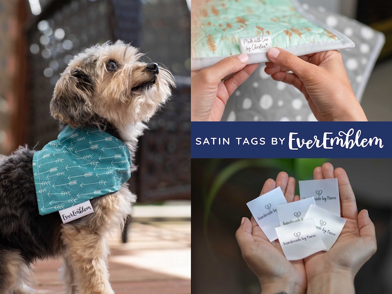 Satin Tag Set, clothing tags, Personalized ribbon labels, craft show tags, craft labels, logo tags, sewing tags, quilting labels, custom tag image 4