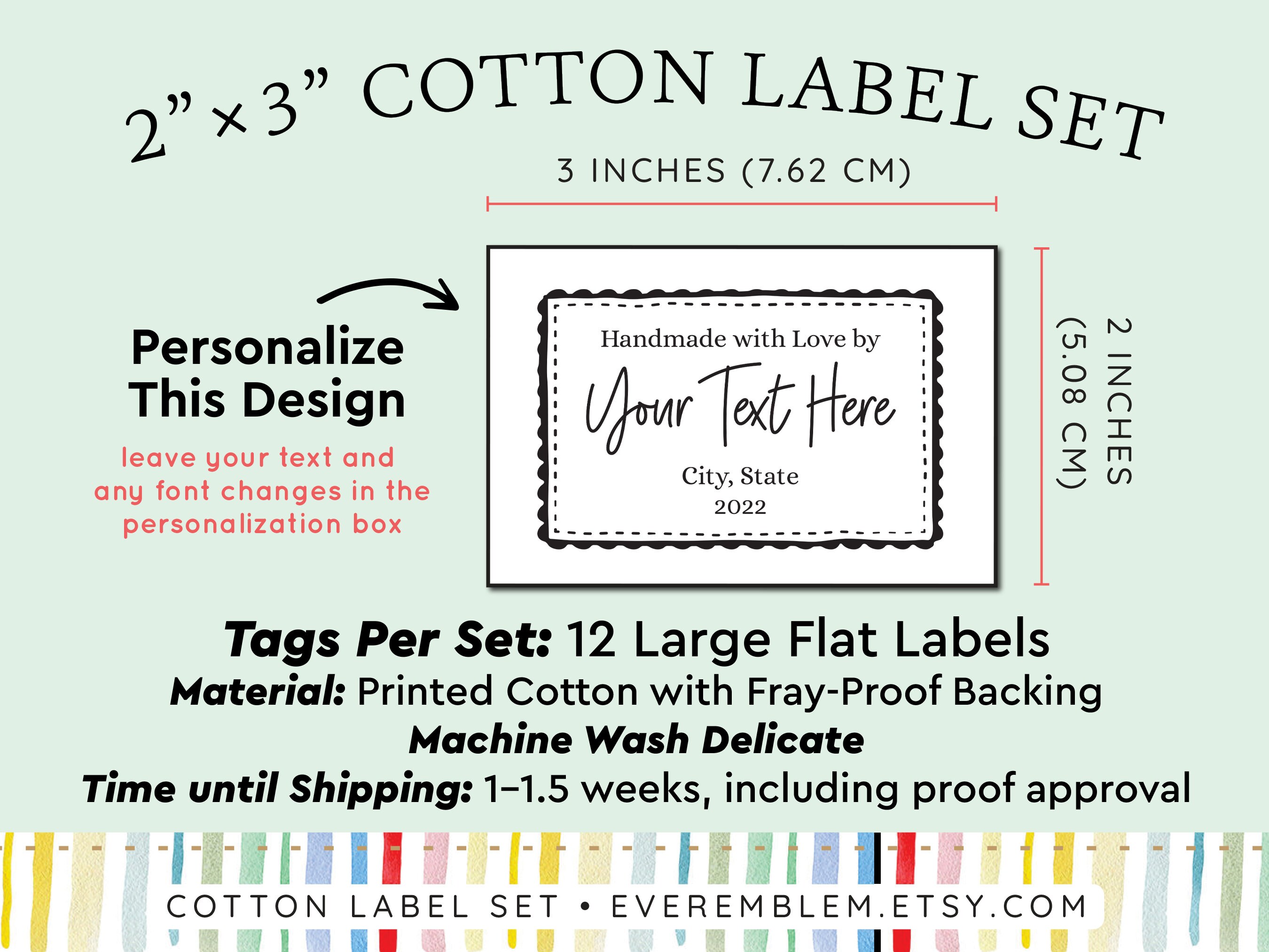 Set of Sewing Tags Quilting Label Quilt Patch Handmade - Etsy