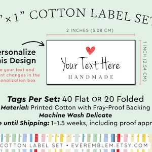 fabric labels, personalized gift, iron on label, quilt labels, craft show tag, knitting label, sewing label, custom sewing label LS13 image 4