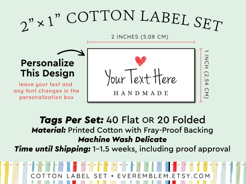 fabric labels, personalized gift, iron on label, quilt labels, craft show tag, knitting label, sewing label, custom sewing label LS13 image 4