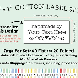 Cotton Label Set Sewing Labels Iron on Labels Iron on Tags - Etsy