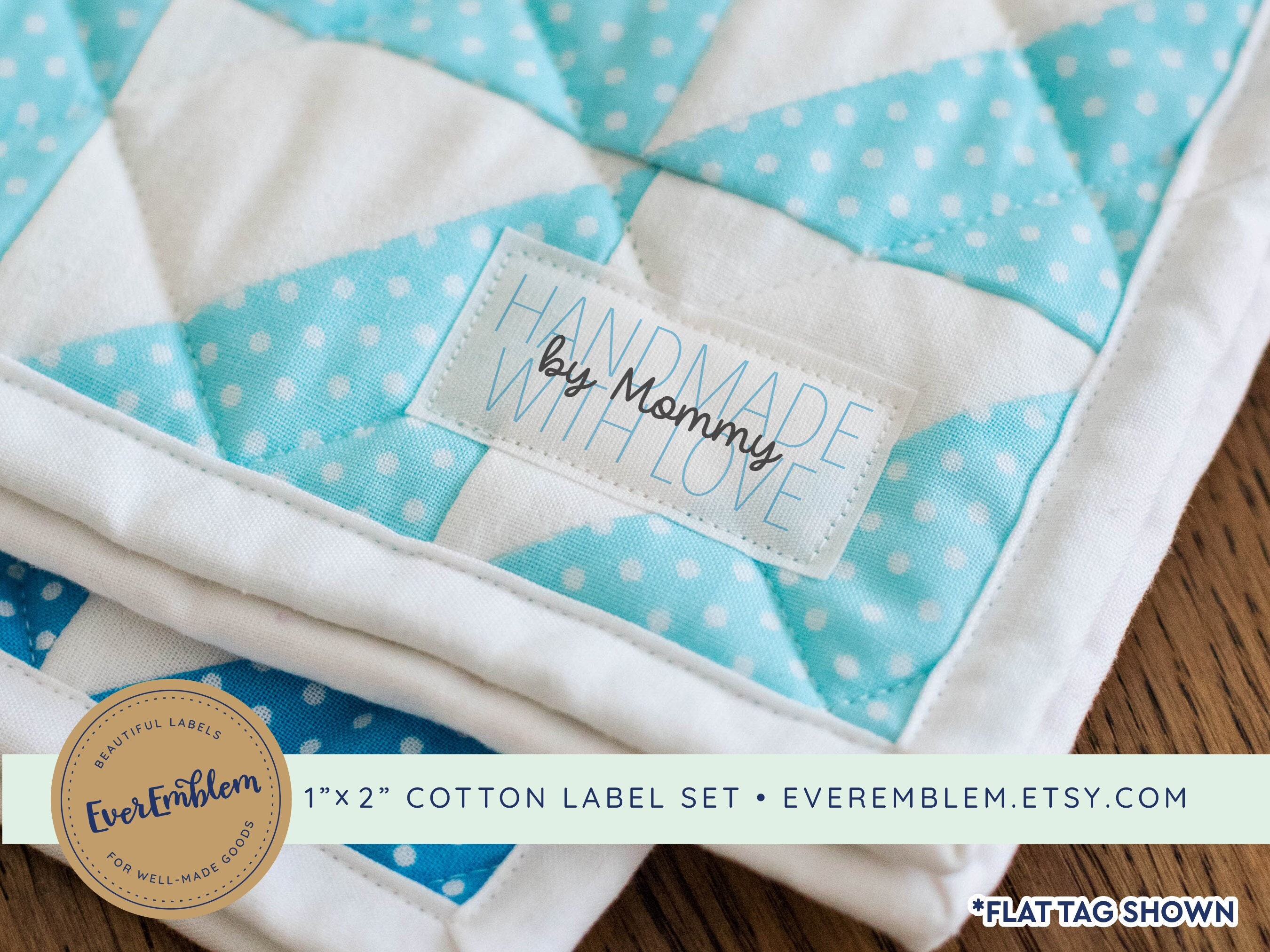 Personalized Sewing Labels, Lavender Watercolor Design With Custom Text  organic Cotton, for Handmade Items 