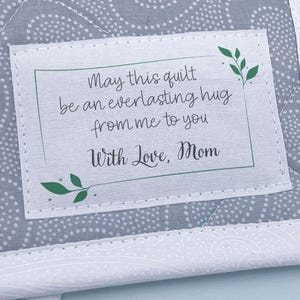 In Memory Of Quilt Labels, 2x3 Cotton Fabric Tags, Personalized Sewing Labels, 12 per Set - RS38