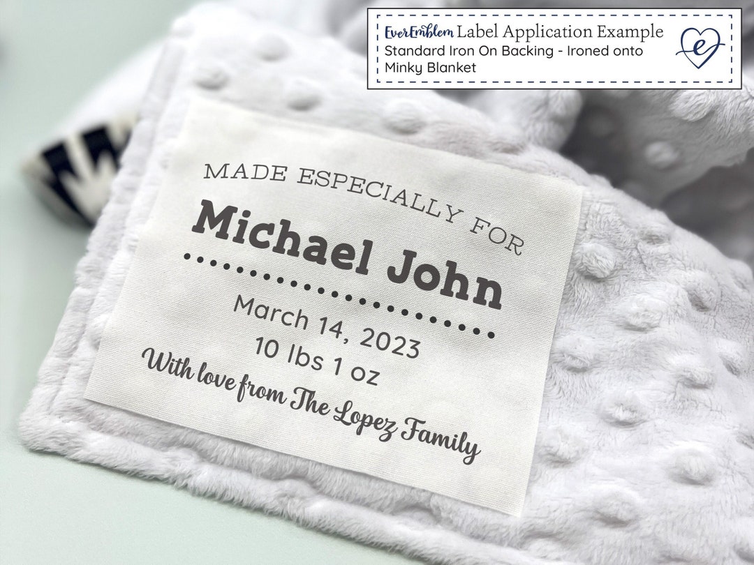 Baby Quilt Label Personalized Label for Handmade Blanket Etsy